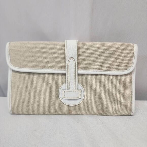Modus Rio Adrian Clutch - White Linen Leather  Bag - Picture 1 of 9